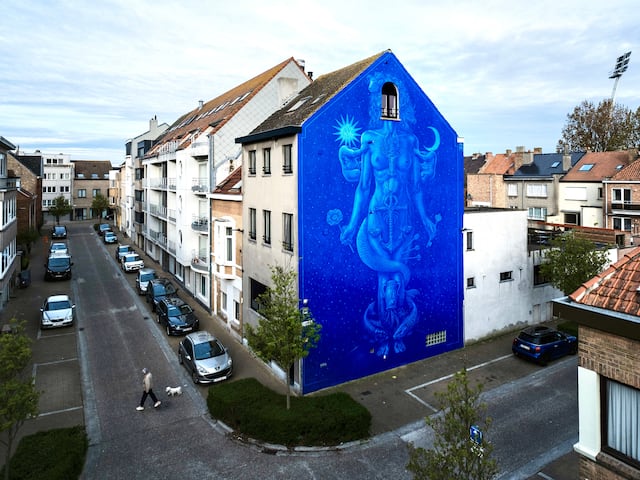 Alexis Díaz vuelve a Europa con mural monumental en Bélgica