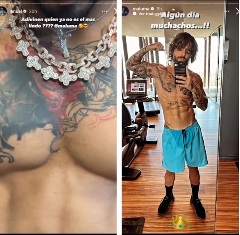 Insragram: @anuel / @maluma