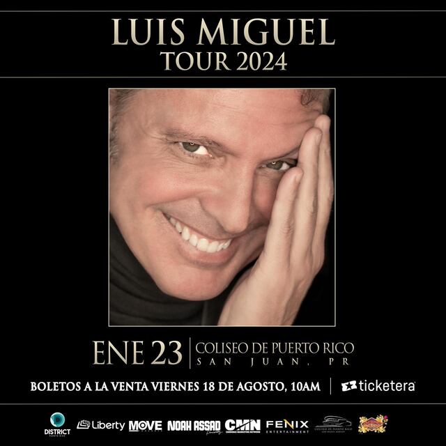 Comienza este viernes venta de boletos para concierto de Luis Miguel en Puerto Rico