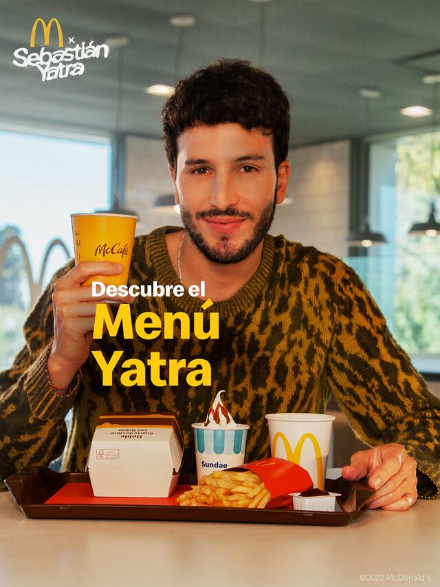 Llega el combo favorito de Sebastián Yatra a McDonald’s