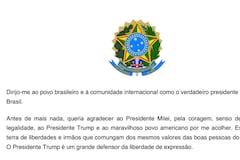 Flávio Bolsonaro se declara "verdadero presidente electo de Brasil"