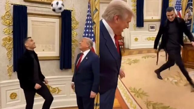 Donald Trump presume video jugando futbol junto a Cristiano Ronaldo