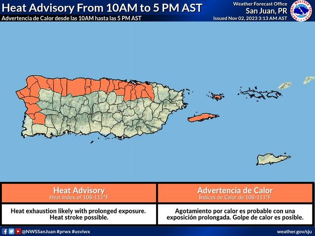 Emiten otra advertencia de calor para estos pueblos