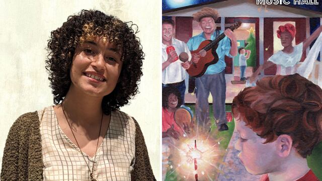 Estudiante se convierte en la artista de la tarjeta de Navidad del Coca-Cola Music Hall