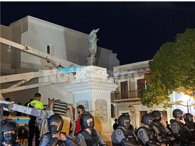 Reinstalan la estatua de Juan Ponce de León
