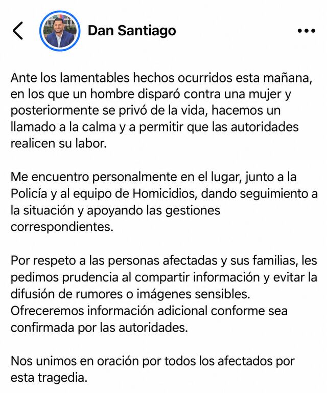 Lo último: Alcalde pide calma tras tiroteo en consultorio médico de Villalba
