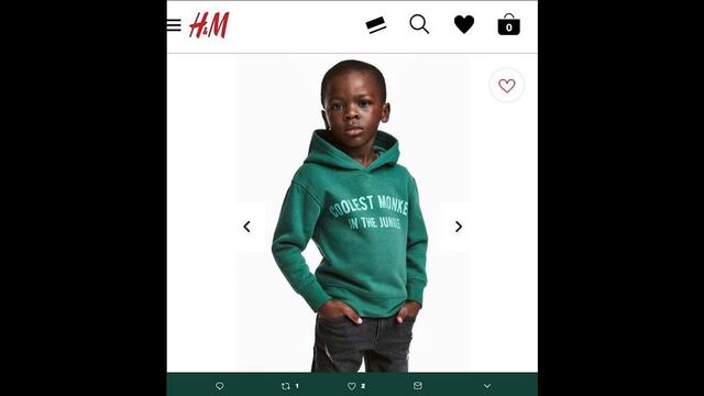 Bajo fuego H&amp;M por imagen de niño negro con mensaje "el mono más genial"