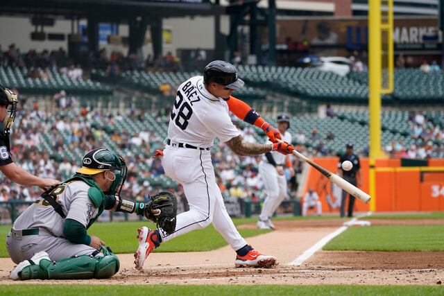Javier Báez batea de 3-3 en triunfo de Tigres sobre Atléticos