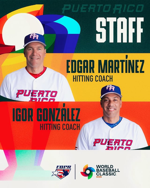 Nombran a Edgar Martínez e “Igor” González como ‘coaches’ de bateo para el Clásico Mundial de Béisbol 2026