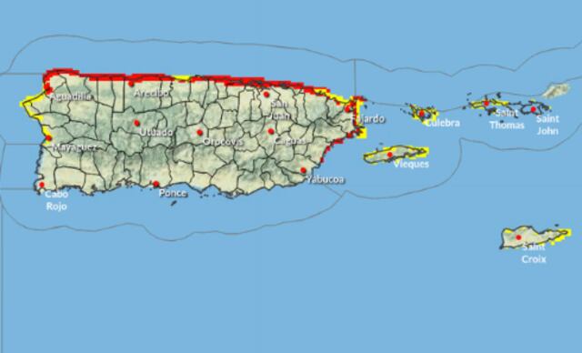 Se esperan aguaceros para varias zonas de la isla este jueves