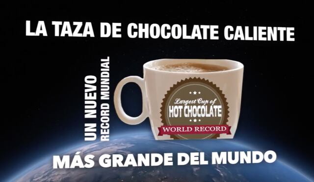 La isla bate el récord de taza más grande de chocolate caliente