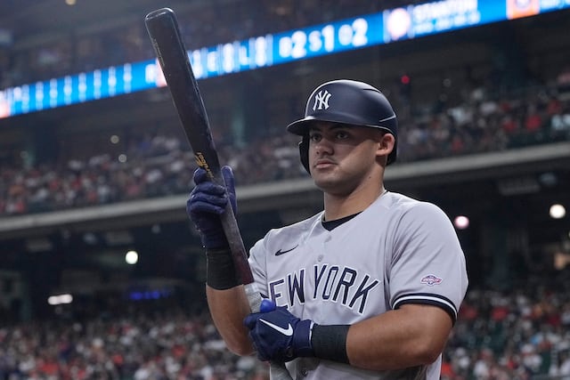 Yankees sacan del lineup a Jasson Domínguez tras inflamación en su codo derecho