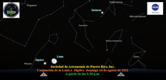 La Luna y Júpiter estarán juntos hoy en el cielo