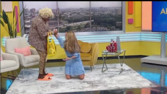 VIDEO: Alexandra Fuentes sufre tremenda caída en vivo