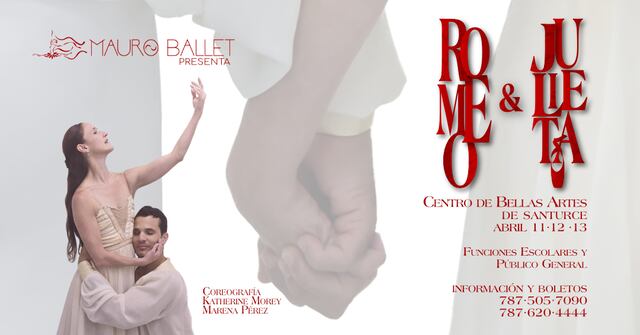 Ballet de “Romeo y Julieta” llega al Centro de Bellas Artes de Santurce