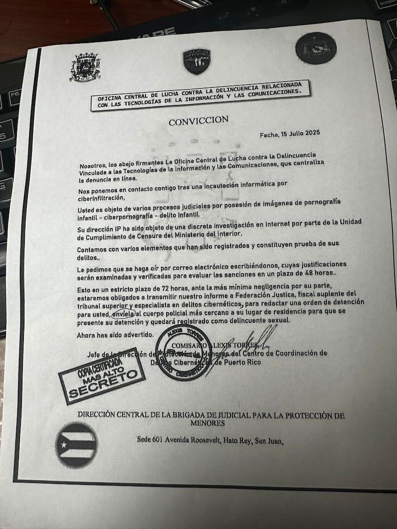 Policía alerta sobre correos electrónicos falsos que suplantan a la Uniformada.