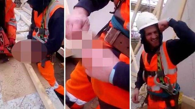 Hombre clava su pene en viga para pagar apuesta