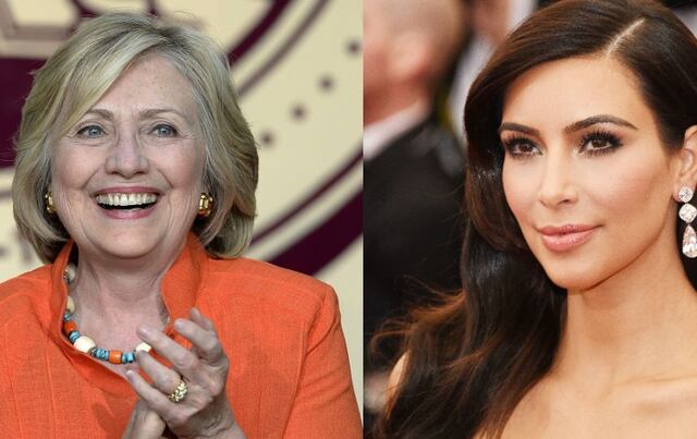 Hillary Clinton presume nuevos amigos: Kim Kardashian y Kanye West