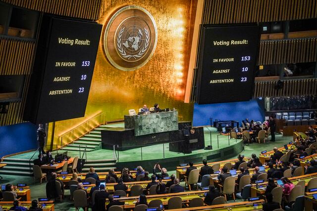 Asamblea General aprueba resolución para exigir cese del fuego en Gaza
