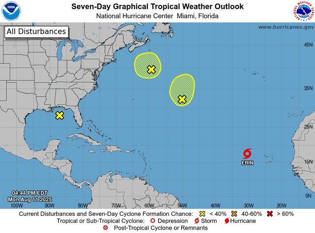 Tormenta tropical Erin podría convertirse en un huracán a finales de esta semana