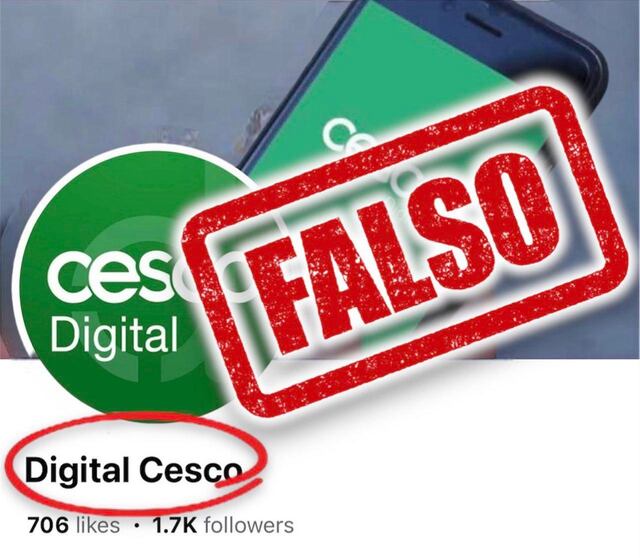 Reportan cuenta falsa de CESCO Digital