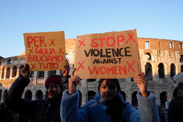 Miles protestan en Italia en contra de la violencia de género tras asesinato de mujer que sacudió al país