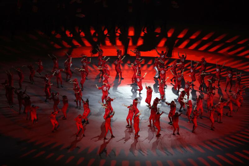 AL KHOR, QATAR - NOVEMBER 20: Dancers perform during the opening ceremony prior to the FIFA World Cup Qatar 2022 Group A match between Qatar and Ecuador at Al Bayt Stadium on November 20, 2022 in Al Khor, Qatar. (Photo by Mohamed Farag/Getty Images)