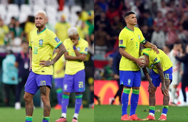¡Desconsolado! Las fotografías que muestran la tristeza de Neymar tras la eliminación de Brasil