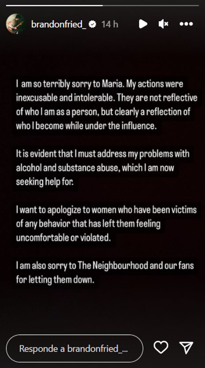 Declaración del ex baterista de The Neighbourhood