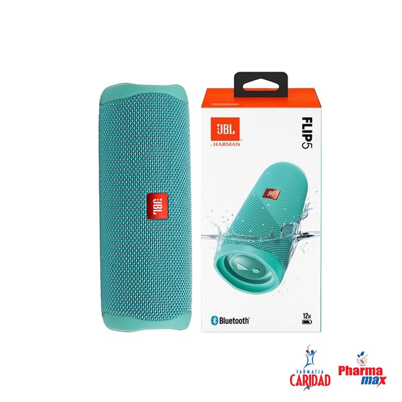 JBL Flip 5 Bocina recargable vía USB. Bluetooth. Hasta 12 horas de batería. Variedad de colores ( rojo, negro o teal)