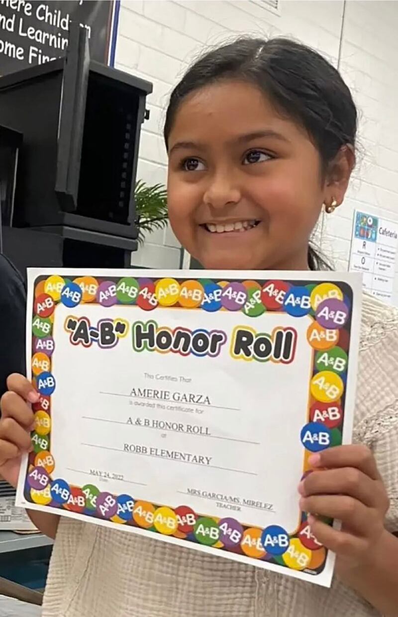 Amerie Jo Garza era buena estudiante y llegó a ser parte del cuadro de honor