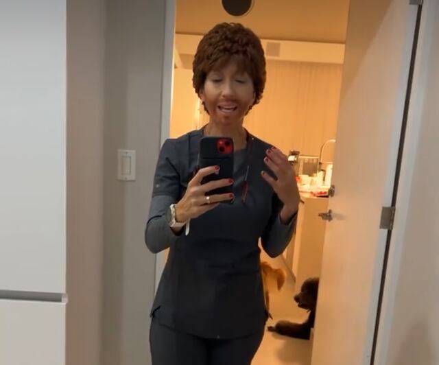 Alexandra Fuentes se disfraza de David Bernier para Halloween