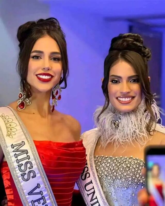 Miss Venezuela halaga a Miss Puerto Rico en medio de entrevista en Miami
