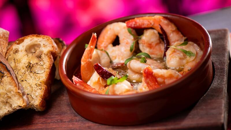 Camarones al ajillo del restaurante Toledo.