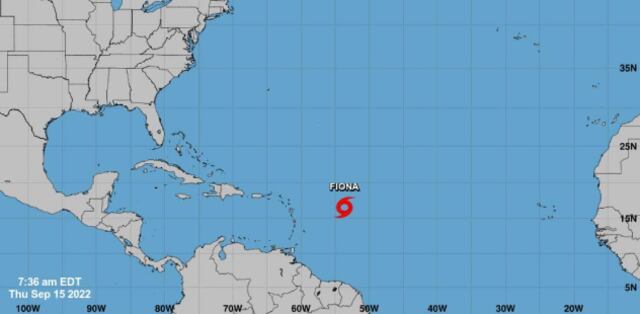 Tormenta Fiona mantiene sus vientos de 50 millas por hora