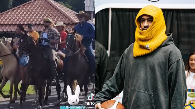 ¿Nuevo video musical? Captan a Bad Bunny en una cabalgata en Ciales