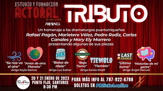 Escuela de formación actoral rendirá tributo a dramaturgos puertorriqueños