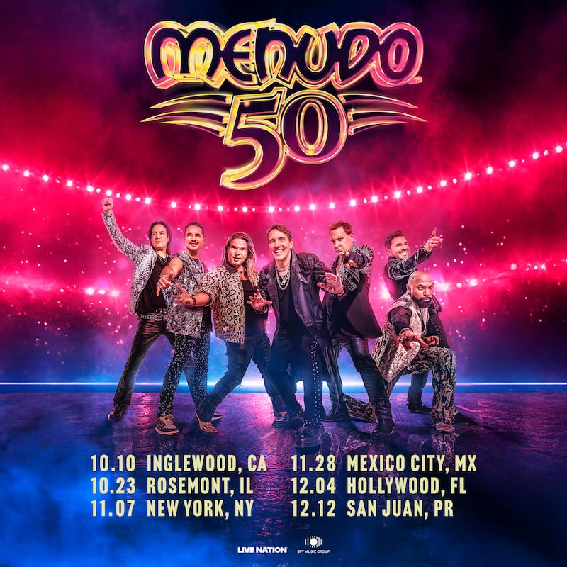Fechas de la gira de Menudo 50 aniversario.