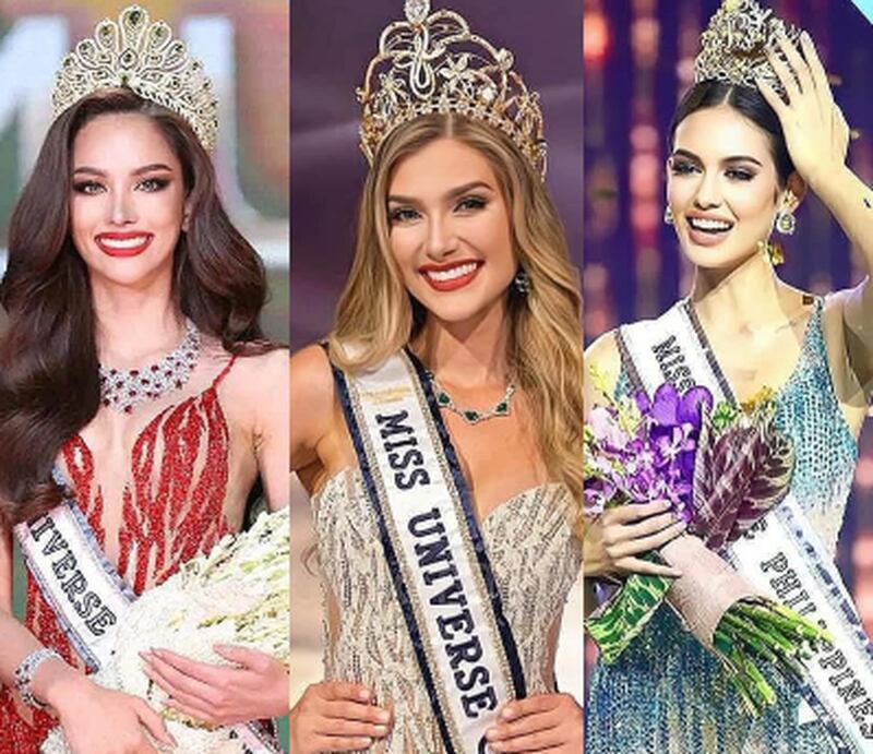 Reinas de Tailandia, Colombia y Filipinas para Miss Universo 2022.