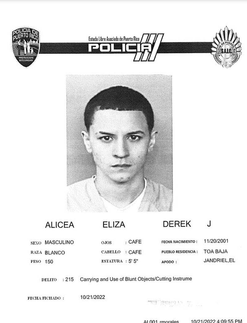 Dereck Alicea  (Foto: Policía)