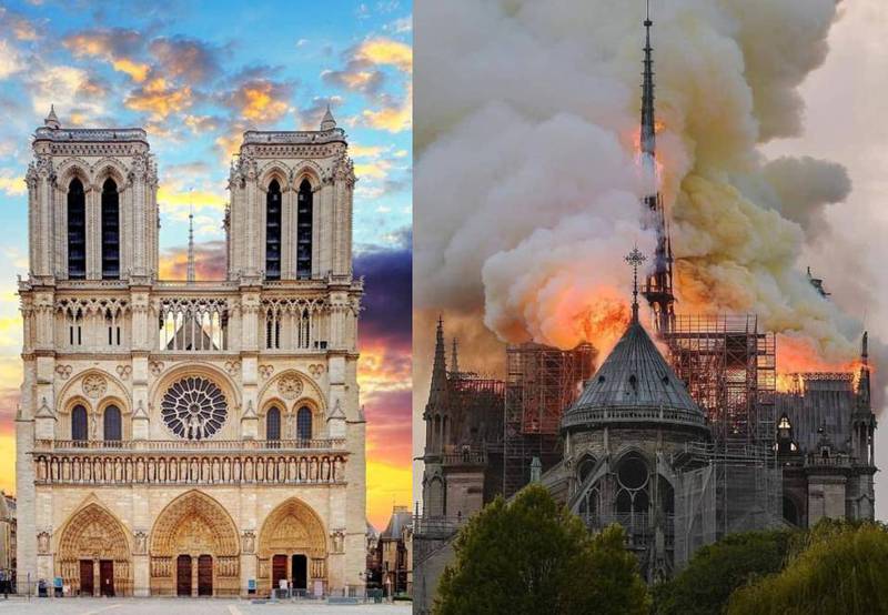 Incendio Notre Dame París: Fotos del antes y después de la catedral de Notre  Dame