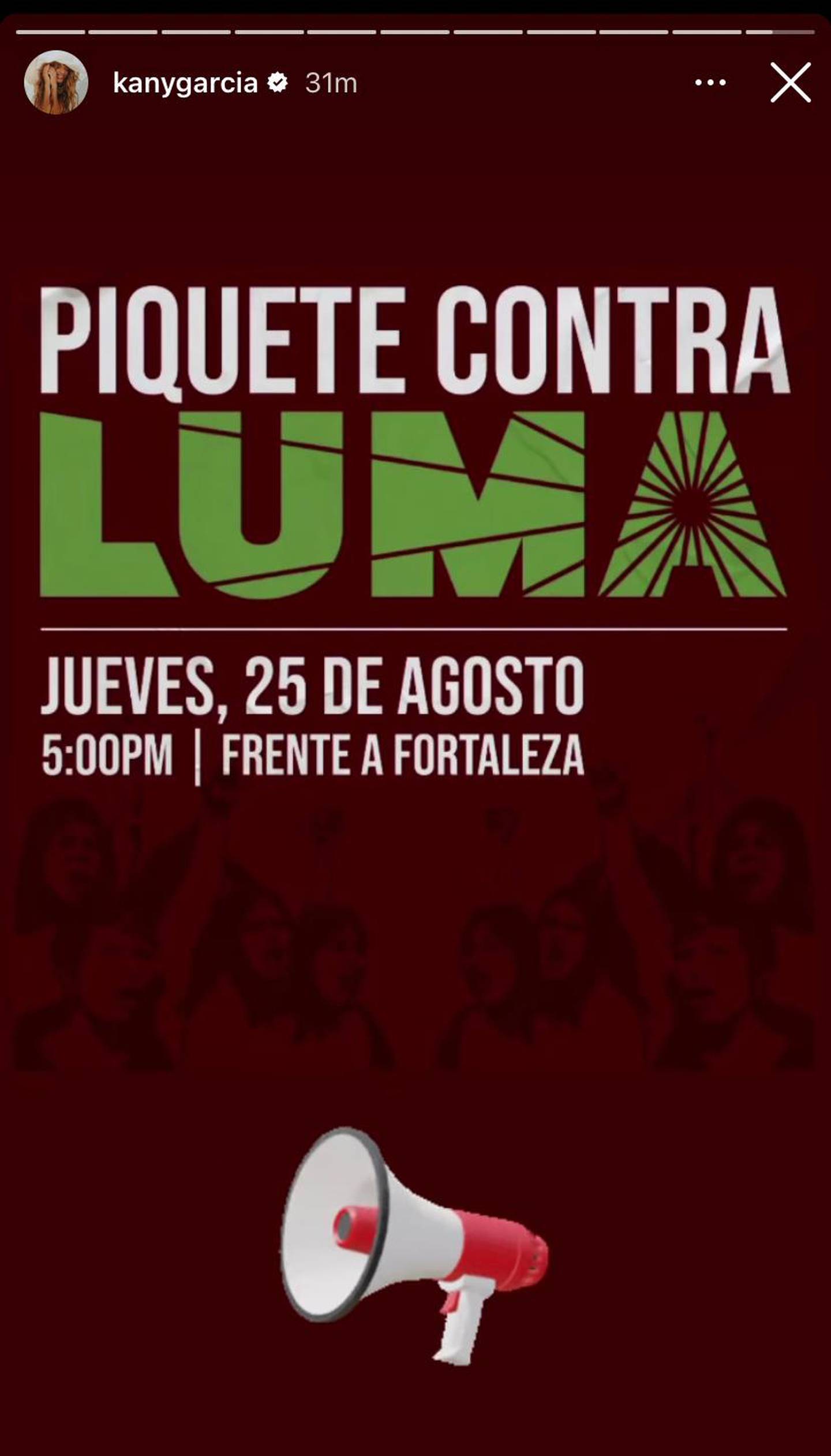 Kany García comparte convocatoria para protesta contra LUMA en Fortaleza