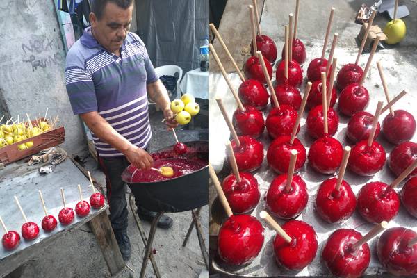 Viral: Comerciante prepara 1,500 manzanas con caramelo y le cancelan el pedido a último minuto
