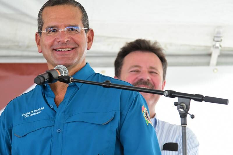 El gobernador , Pedro Pierluisi. Inauguracion de Proyecto de Mitigacion de inundaciones de Carolina