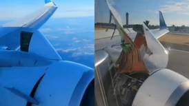 Minutos de terror: se desprenden partes de un avión en pleno vuelo y provoca temor en pasajeros