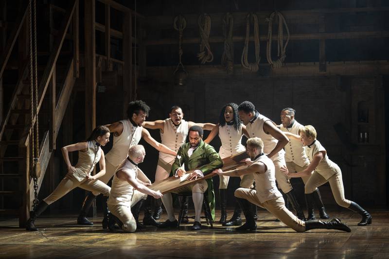 Escena del musical "Hamilton".