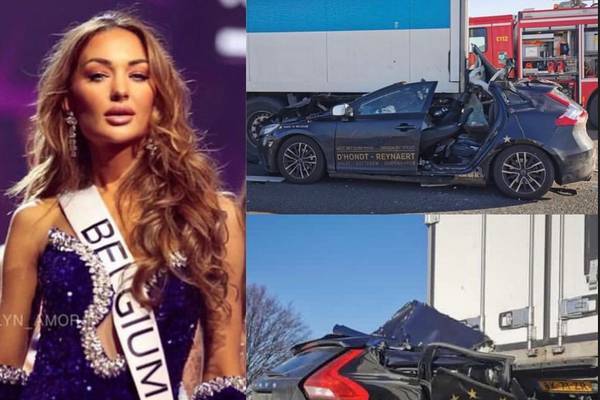 Candidata de Miss Universo 2022 sufre aparatoso accidente con un camión