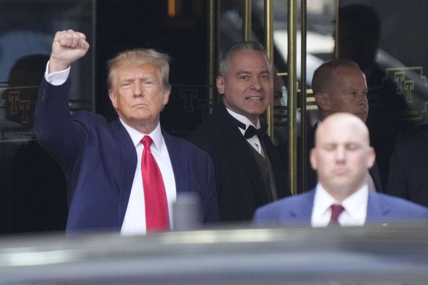 Donald Trump camino a la corte de Nueva York