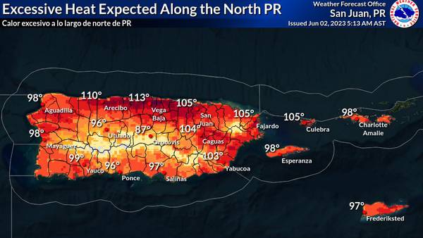 Emiten aviso de calor excesivo para el norte de Puerto Rico