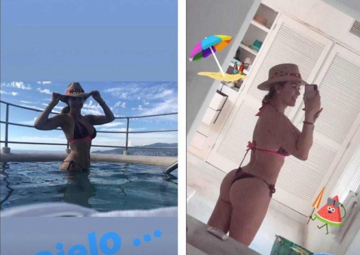 Aracely Arámbula deja al descubierto su “booty”